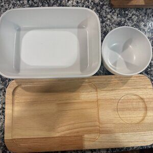2 Serving Platter Compartment Dish